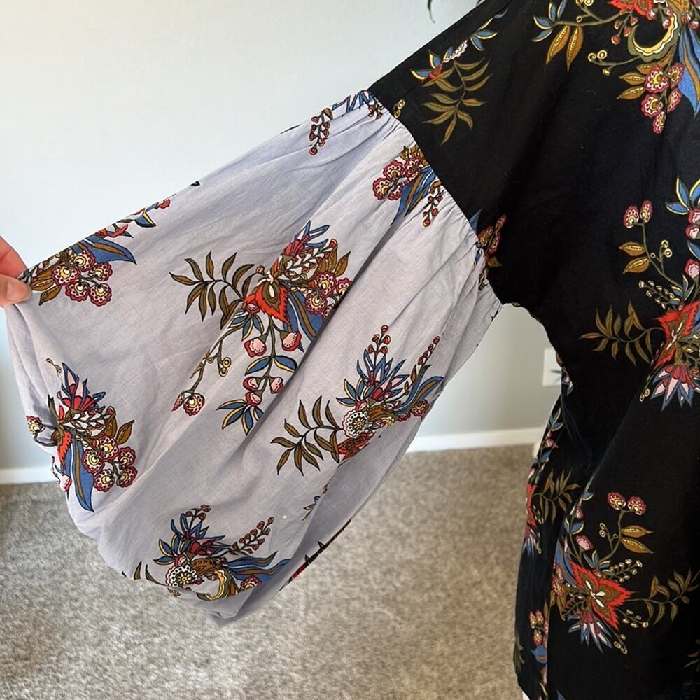 LOFT Puff Sleeve Printed Blouse - Picture 4 of 8